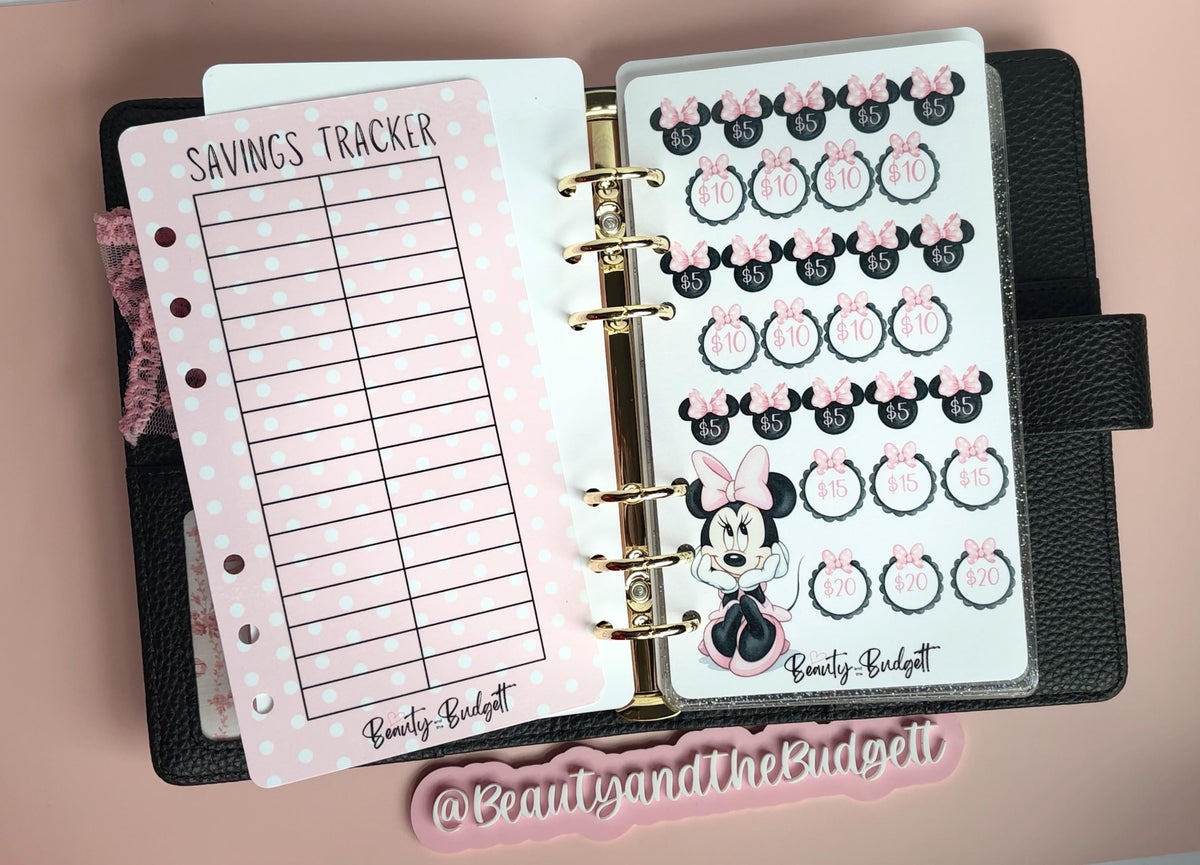 Pink Bow Savings Challenge Bundle | Cash Stuffing Printable Trackers (Digital Download)
