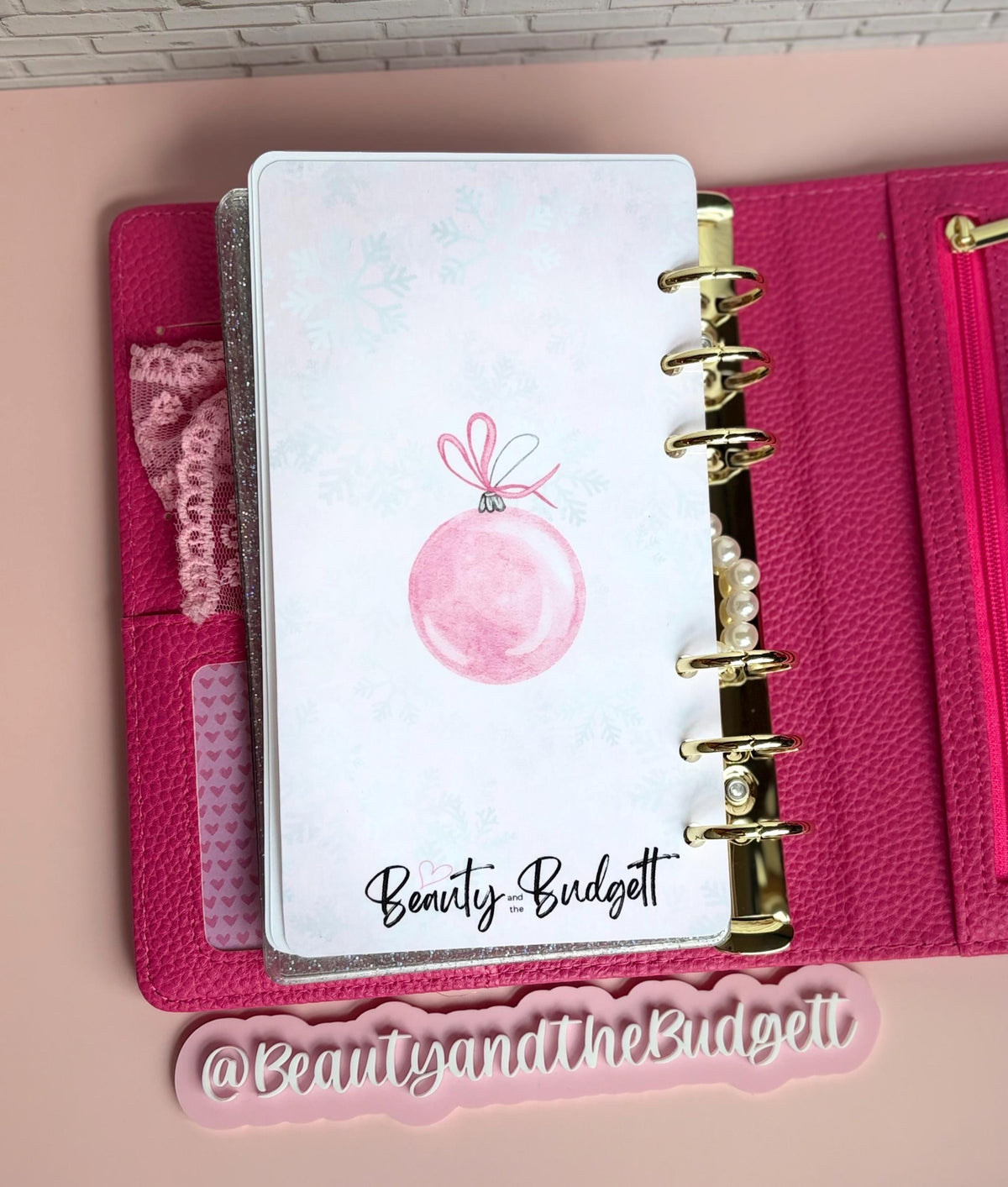 Pink Christmas Savings Challenge | Cash Stuffing Printable (Digital Download)