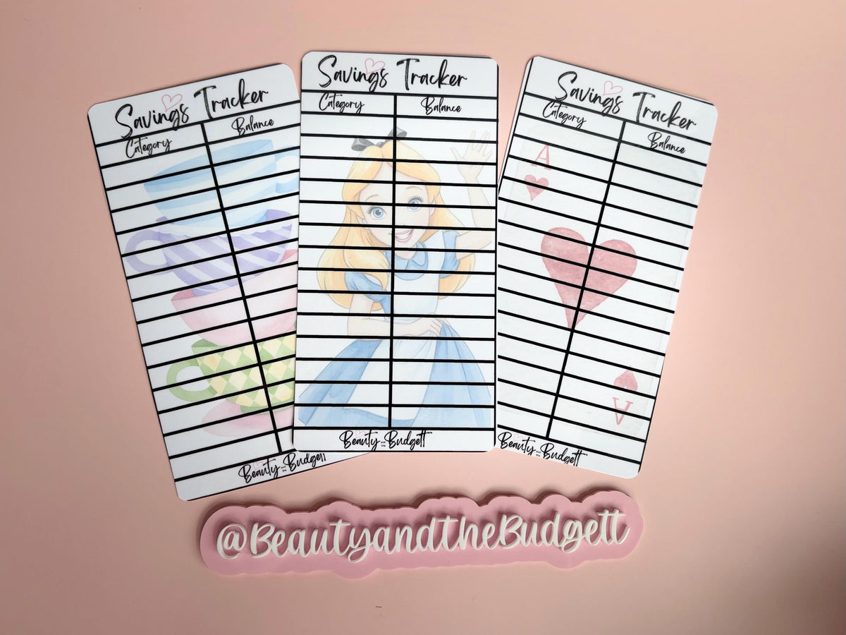 Down the Rabbit Hole Savings Challenge | Alice Inspired Printable Tracker | Sinking Funds Savings Goal