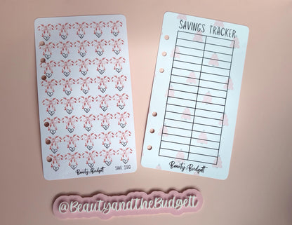 Pink Christmas Savings Challenge | Cash Stuffing Printable (Digital Download)