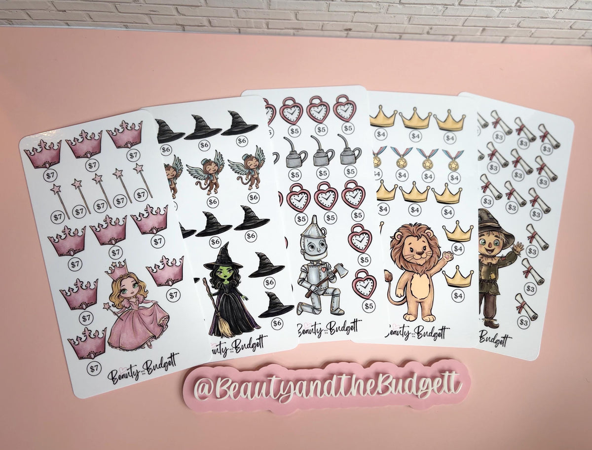 Over the Rainbow Savings Challenge | Wizard Inspired Cash Stuffing Tracker (Digital Download)