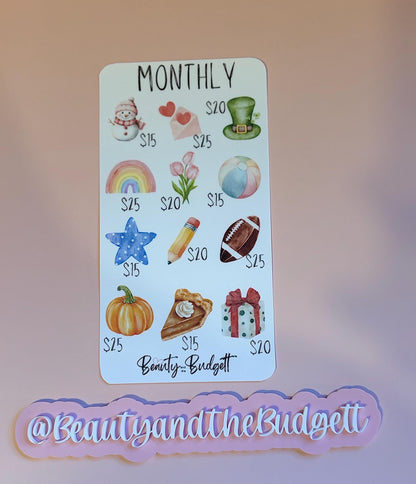 The Ultimate Monthly Saving Challenge Bundle | Cash Stuffing Tracker PDF (Digital Download)
