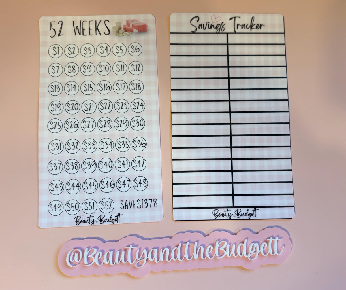 52 Week Savings Challenge Printable | Money Saving Tracker | Cash Stuffing Budget Binder PDF
