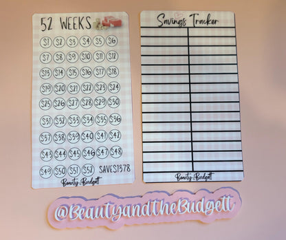 52 Week Savings Challenge Printable | Money Saving Tracker | Cash Stuffing Budget Binder PDF