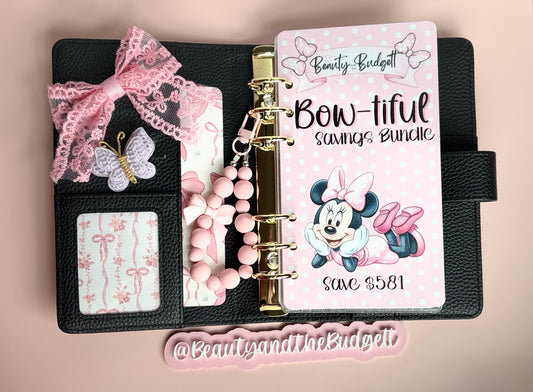 Pink Bow Savings Challenge Bundle | Cash Stuffing Printable Trackers (Digital Download)