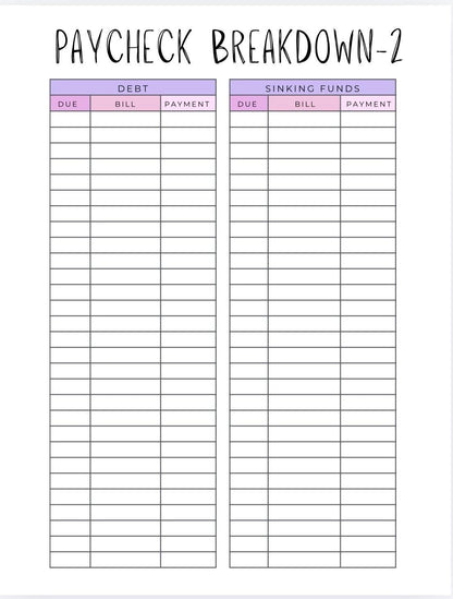Beauty and the Budgett Planner | Monthly Finance, Savings Challenge (PDF Download)