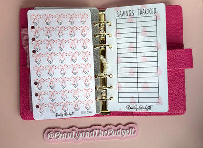 Pink Christmas Savings Challenge | Cash Stuffing Printable (Digital Download)