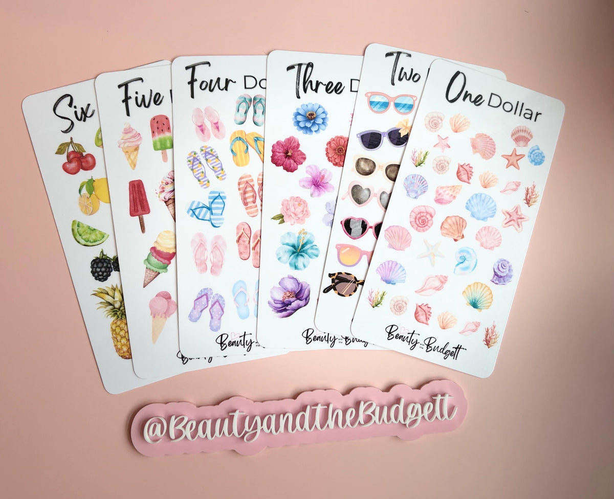 Summer Savings Challenge Bundle | Cash Stuffing Tracker PDF (Digital Download)