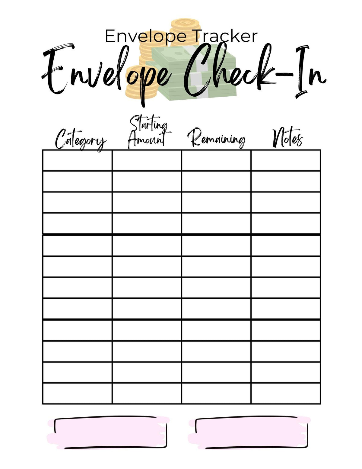 Cash Stuffing Workbook | Budget Binder, Envelopes, Tracker (PDF Download)