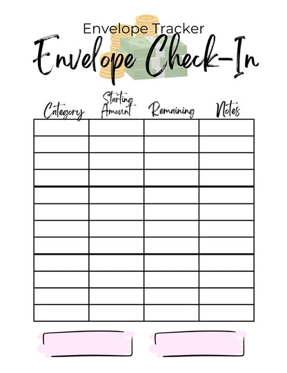 Cash Stuffing Workbook | Budget Binder, Envelopes, Tracker (PDF Download)