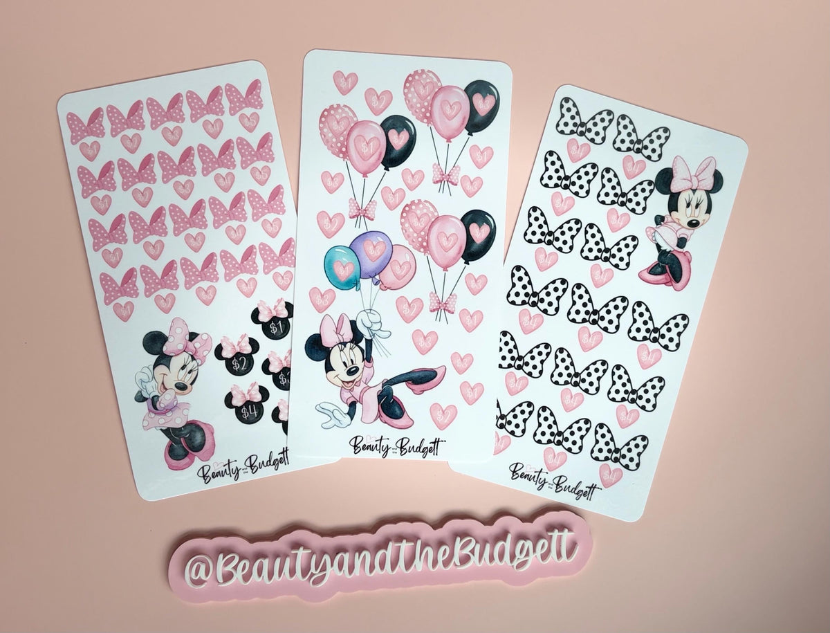 Pink Bow Savings Challenge Bundle | Cash Stuffing Printable Trackers (Digital Download)