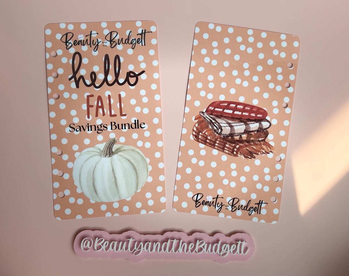 Hello Fall Savings Bundle | Cash Stuffing, Budget Binder Challenges (PDF Download)