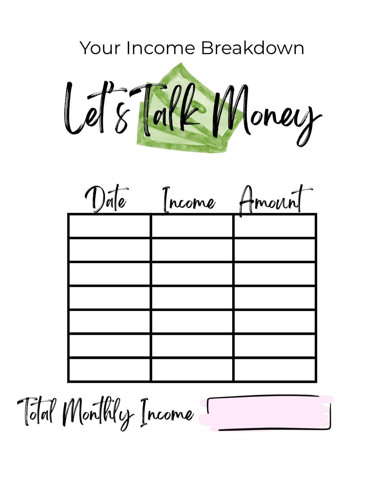 Cash Stuffing Workbook | Budget Binder, Envelopes, Tracker (PDF Download)