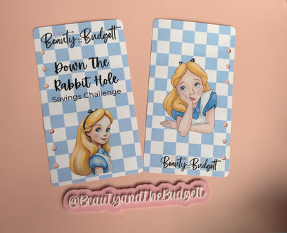Down the Rabbit Hole Savings Challenge | Alice Inspired Printable Tracker | Sinking Funds Savings Goal