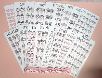 Month Ahead Savings Challenge | 36 Trackers Bundle (Digital Download)