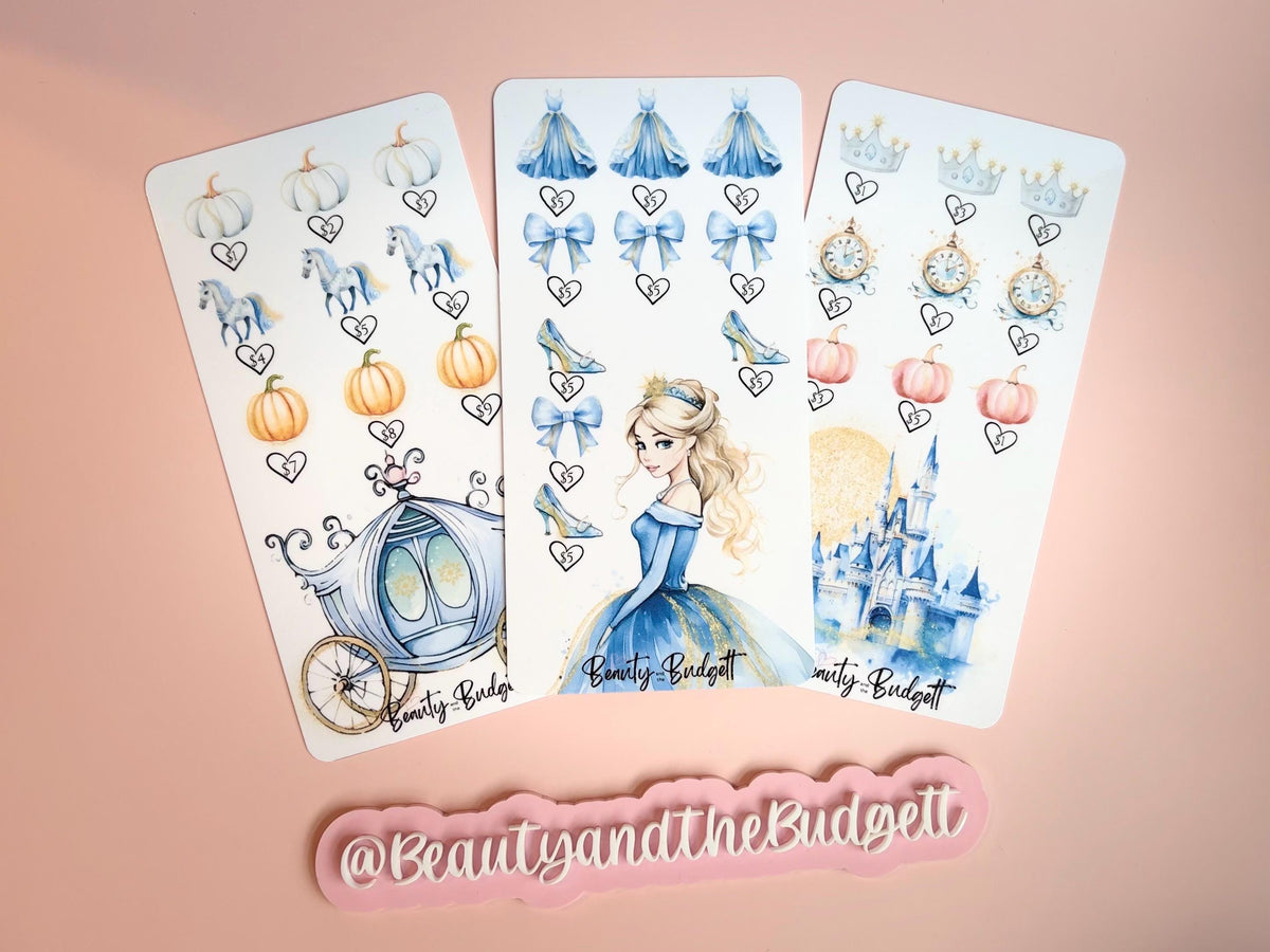 Cinderella Savings Challenge Bundle | Bibbidi Bobbidi Budget Tracker (Digital Download)