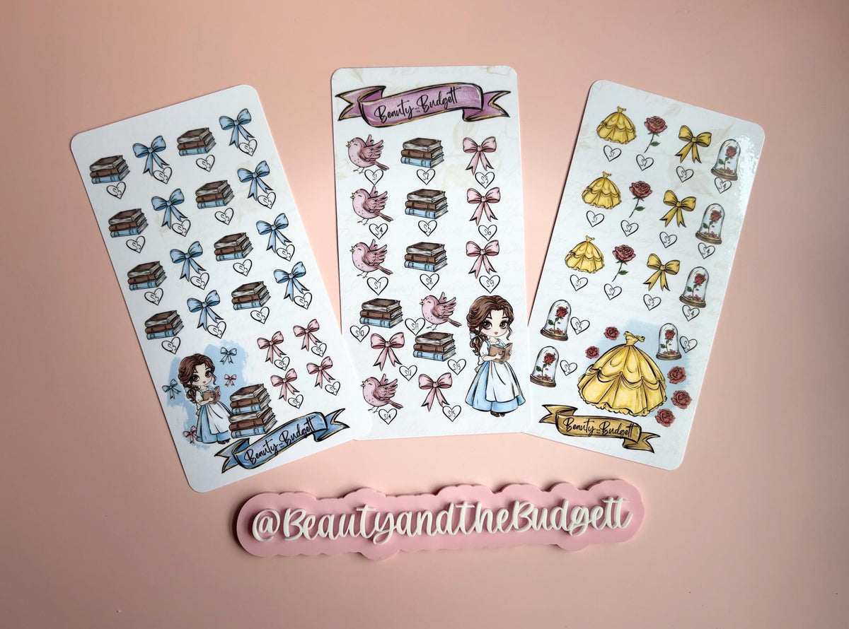 Beauty and the Budgett Savings Challenge Trackers | Fairytale Budget Tracker (PDF) | USD & EURO Versions