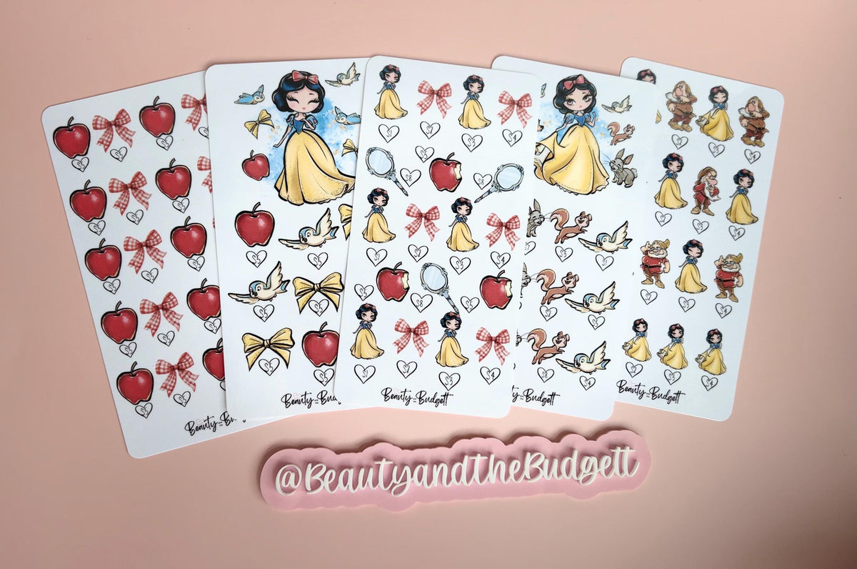 Apple Princess Savings Trackers | Printable Budgeting Challenge (Digital Download)