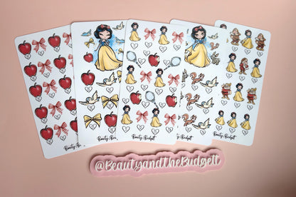 Apple Princess Savings Trackers | Printable Budgeting Challenge (Digital Download)