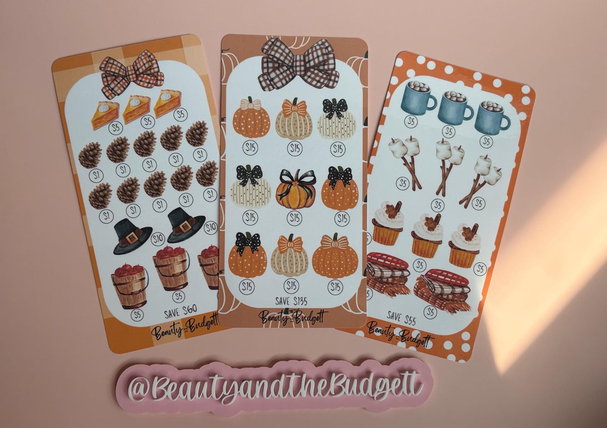 Hello Fall Savings Bundle | Cash Stuffing, Budget Binder Challenges (PDF Download)