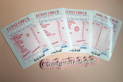 Guest Check Savings Challenge Tracker | Budgeting Printable (PDF Download)