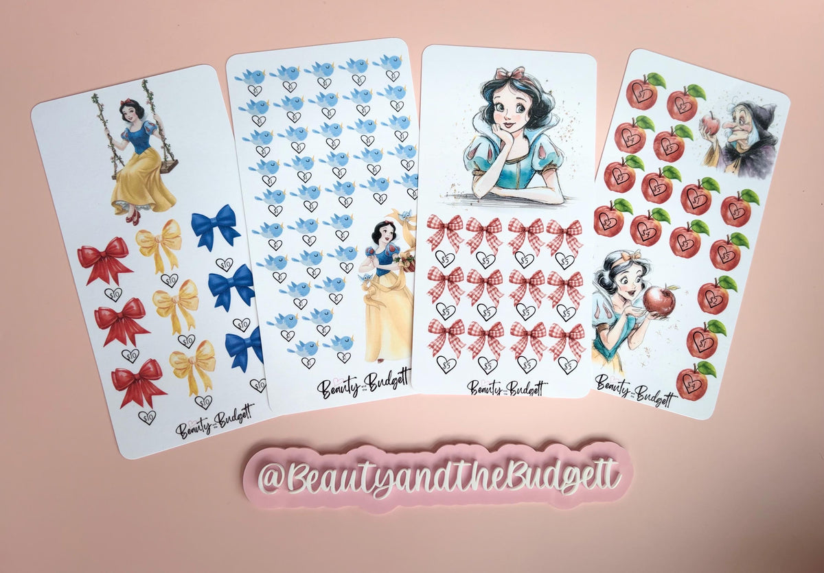 Apple Princess Savings Adventure | Princess Cash Stuffing Challenge, Budget Binder (Digital Download)