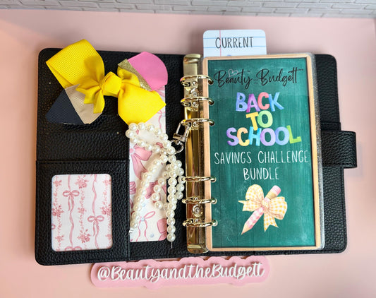 Beauty & The Budgett Back-to-School Savings Challenge Bundle | School Supplies Fund Tracker | Cash Stuffing Printable |