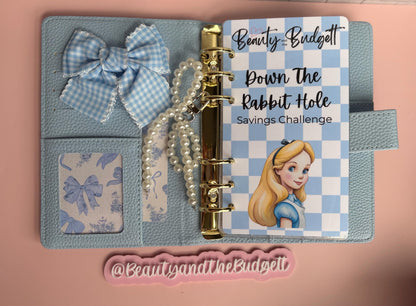 Down the Rabbit Hole Savings Challenge | Alice Inspired Printable Tracker | Sinking Funds Savings Goal