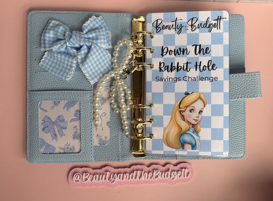 Down the Rabbit Hole Savings Challenge | Alice Inspired Printable Tracker | Sinking Funds Savings Goal
