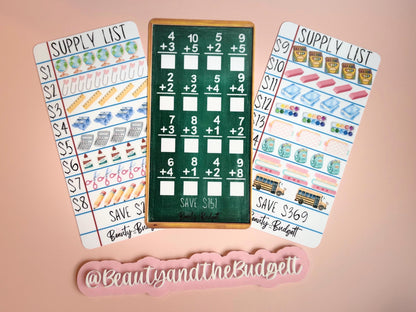 Beauty & The Budgett Back-to-School Savings Challenge Bundle | School Supplies Fund Tracker | Cash Stuffing Printable |