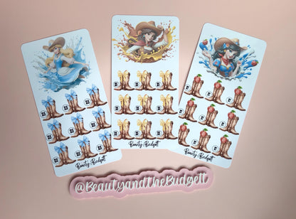 Cowgirl Fairytale Savings Challenge Bundle | 6 Western Princess-Inspired Savings Trackers | Digital Download
