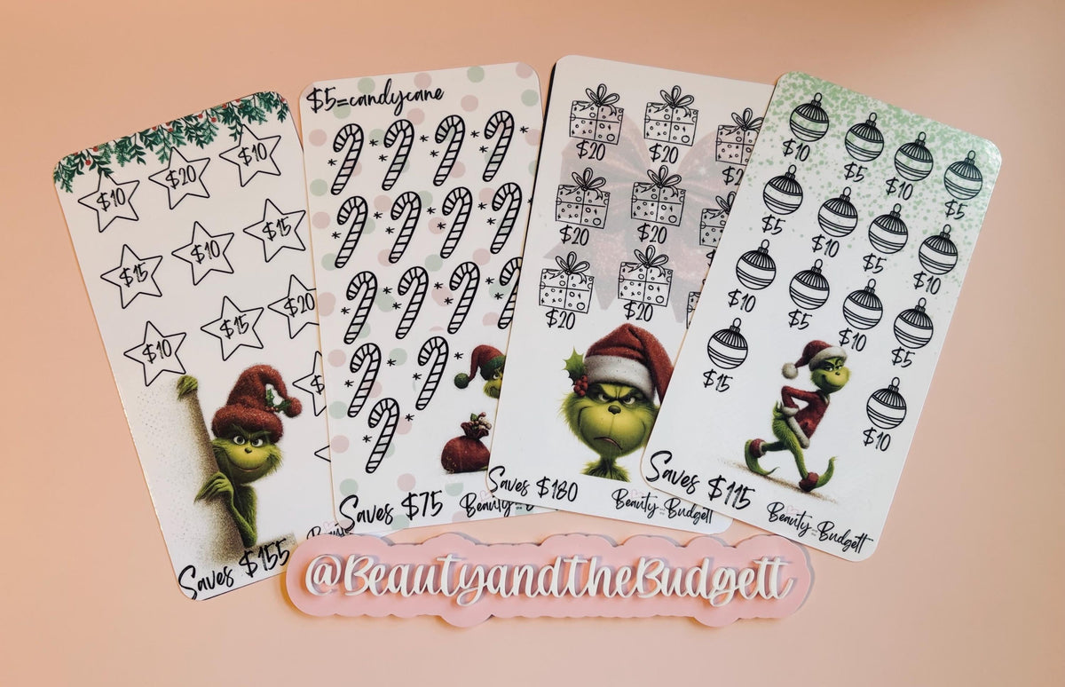 Whoville Savings Bundle Trackers | Christmas Cash Stuffing PDF (Digital Download)