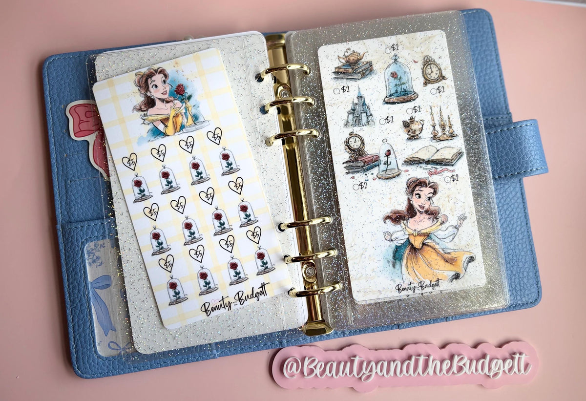 Beauty and the Budgett Savings Challenge Bundle | Fairytale Budget Tracker (PDF) | USD & Euro Versions