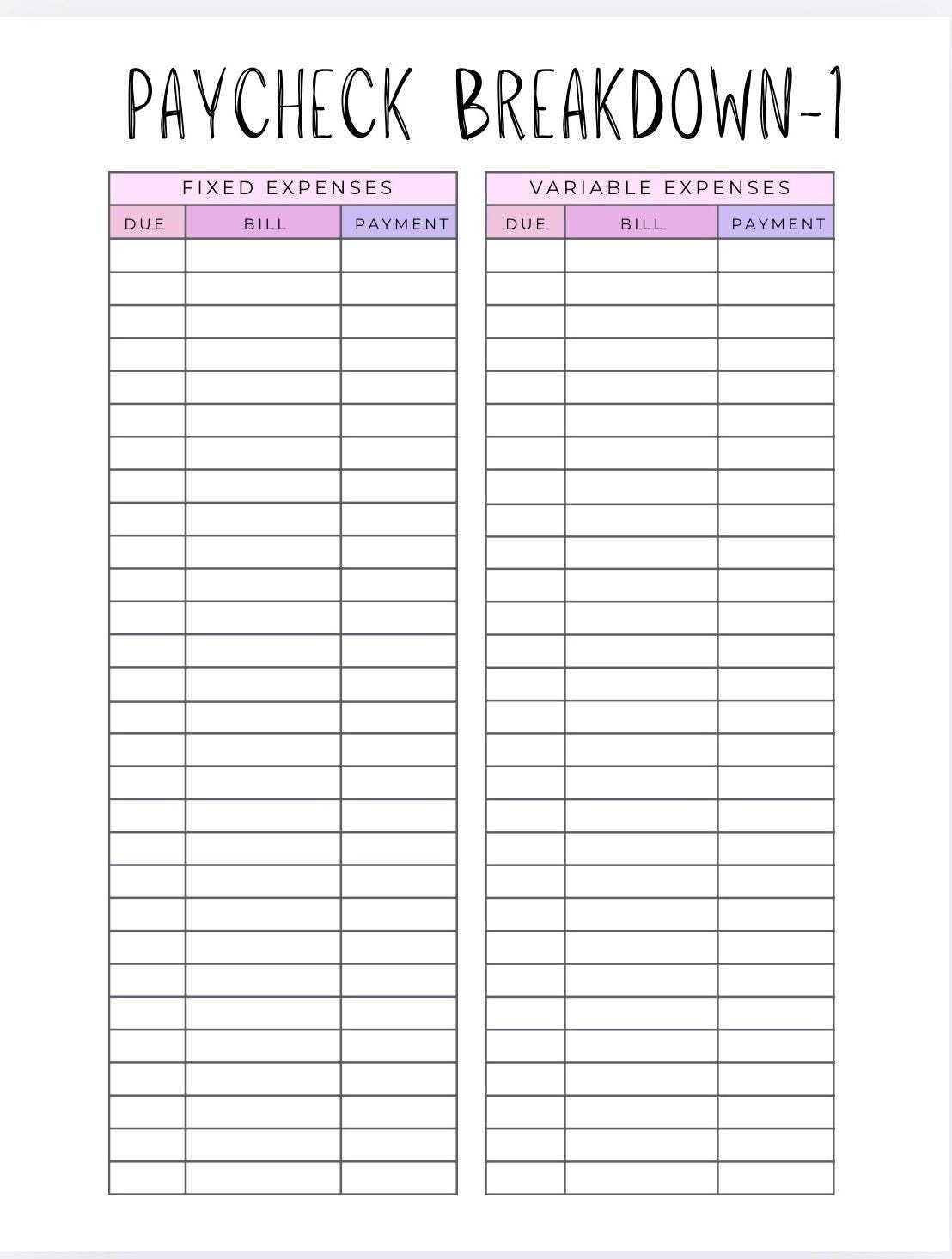 Beauty and the Budgett Planner | Monthly Finance, Savings Challenge (PDF Download)