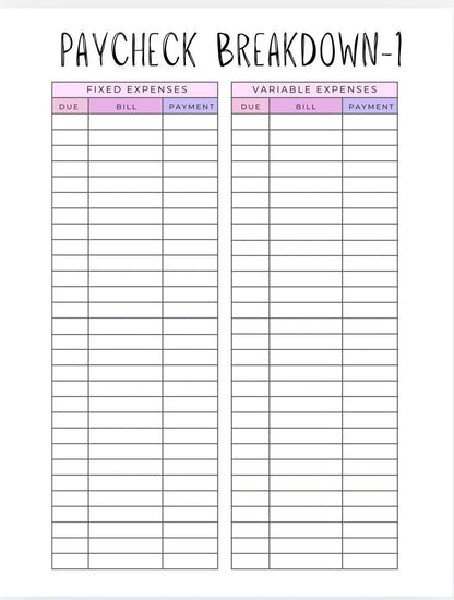 Beauty and the Budgett Planner | Monthly Finance, Savings Challenge (PDF Download)
