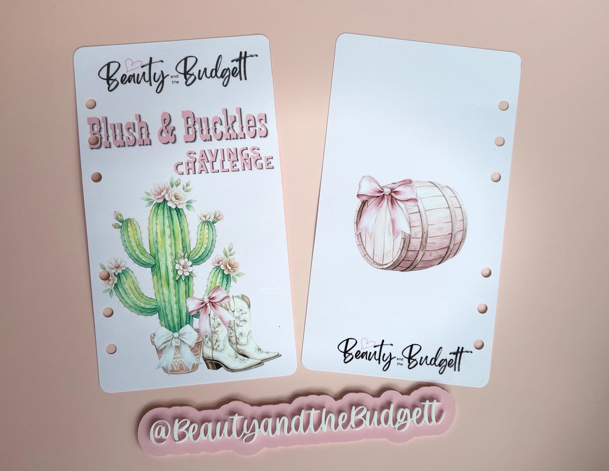 Blush & Buckles Savings Challenge Bundle | Western Chic Budget Printable | Instant Download | Cash Stuffing Binder