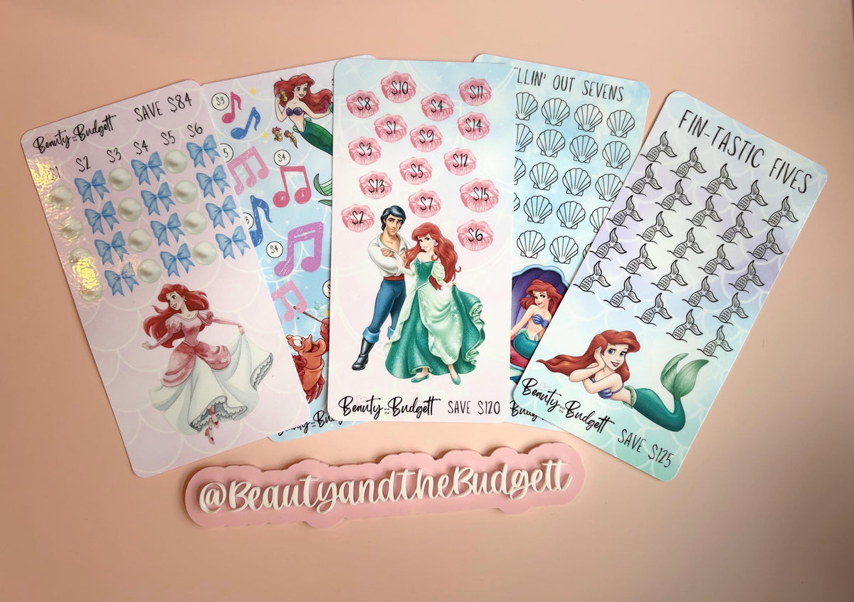 Under the Sea Savings Challenge Tracker | Mermaid Cash Stuffing Bundle (Digital Download)