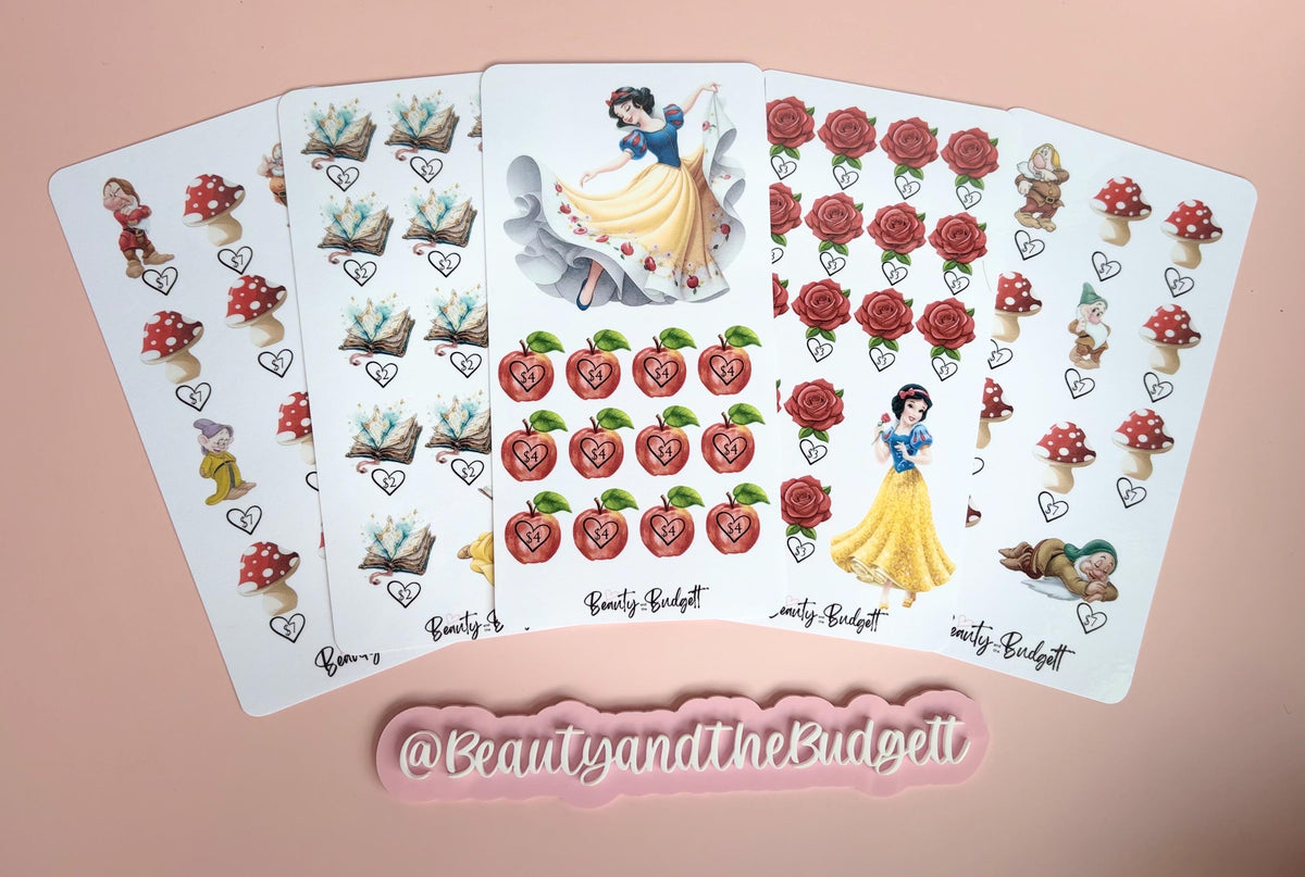 Apple Princess Savings Adventure | Princess Cash Stuffing Challenge, Budget Binder (Digital Download)