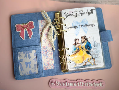 Beauty and the Budgett Savings Challenge Bundle | Fairytale Budget Tracker (PDF) | USD & Euro Versions