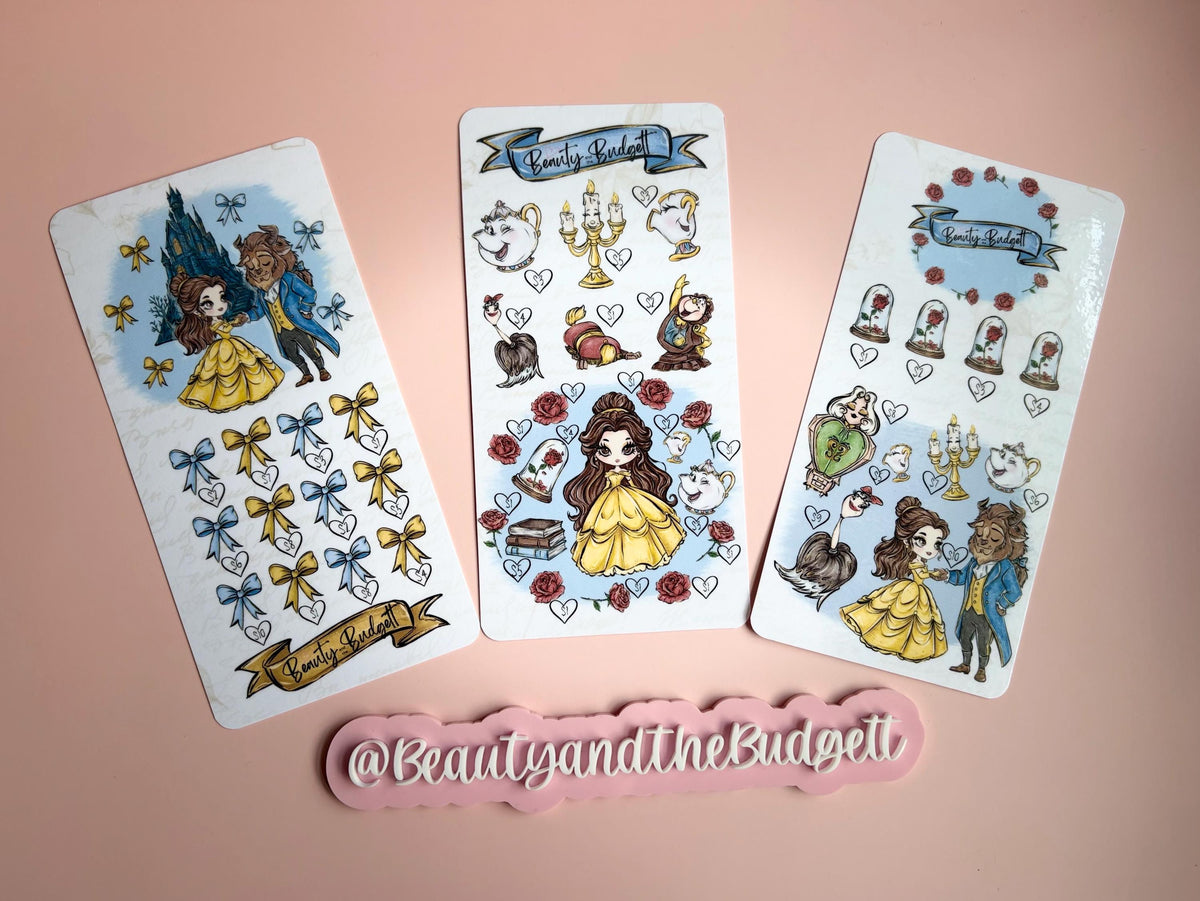 Beauty and the Budgett Savings Challenge Trackers | Fairytale Budget Tracker (PDF) | USD & EURO Versions
