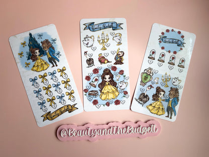 Beauty and the Budgett Savings Challenge Trackers | Fairytale Budget Tracker (PDF) | USD & EURO Versions