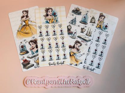 Beauty and the Budgett Savings Challenge Bundle | Fairytale Budget Tracker (PDF) | USD & Euro Versions