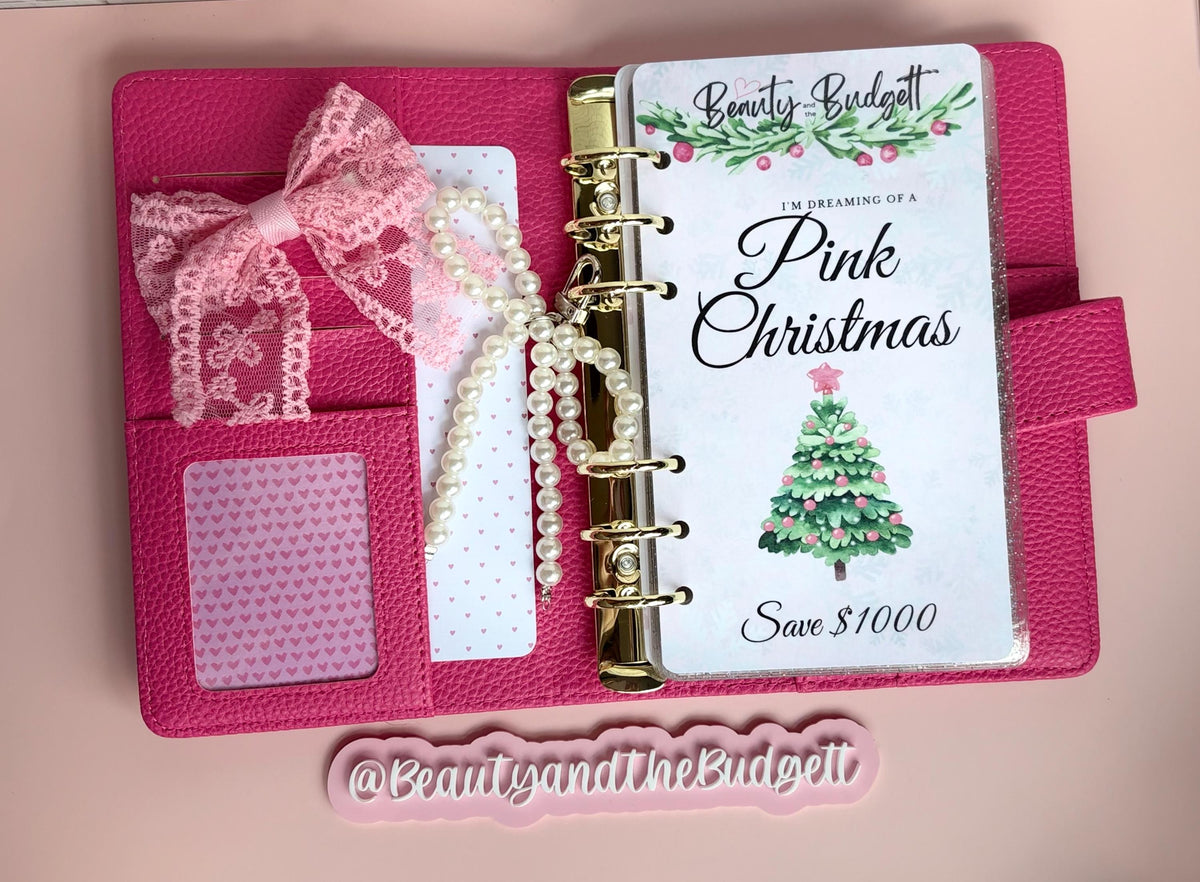 Pink Christmas Savings Challenge | Cash Stuffing Printable (Digital Download)