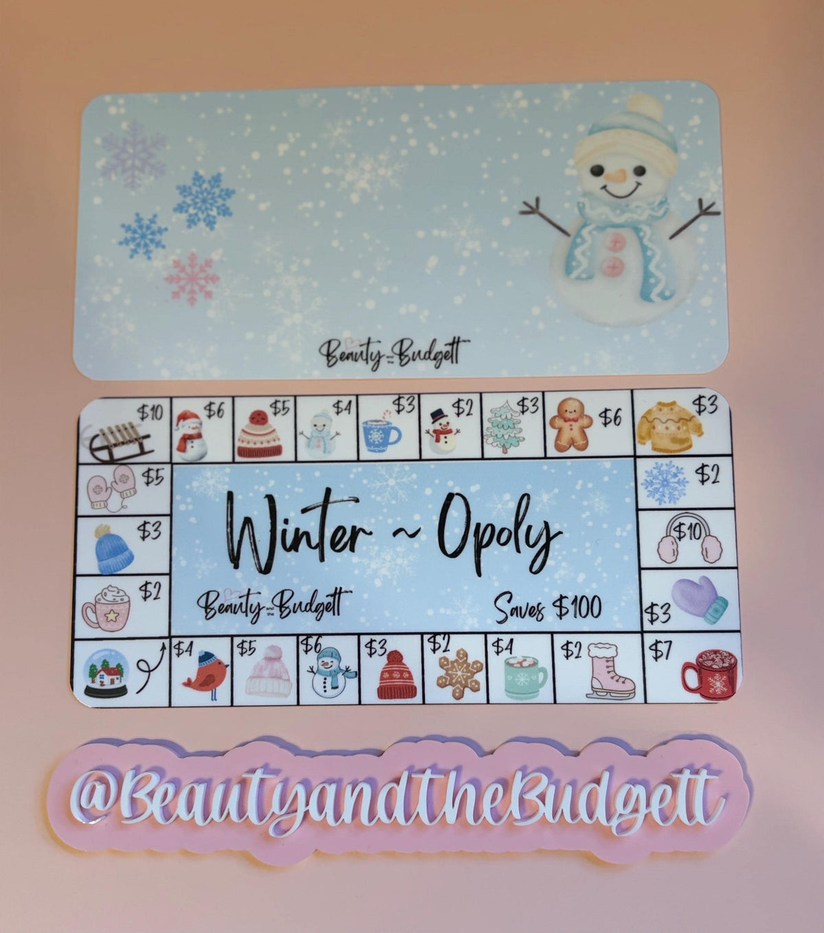 SEASON-OPOLY Savings Game Tracker & Inserts | Savings Trackers | Printable PDF