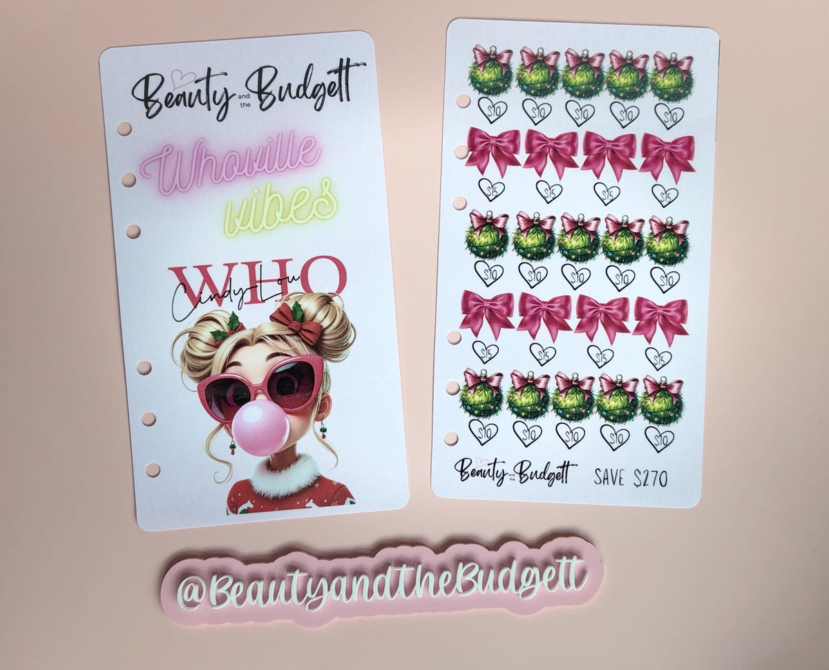 Whoville Vibes Savings Challenge Bundle | Christmas Cash Stuffing Trackers (Digital Download)