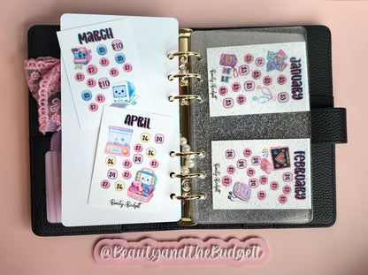 Ultimate 90s Throwback Savings Challenge | 12 Monthly Savings Challenges | Budget Binder Dashboard | Digital download