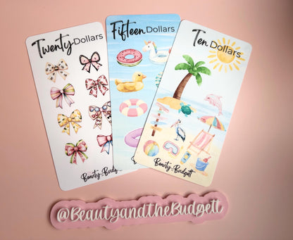 Summer Savings Challenge Bundle | Cash Stuffing Tracker PDF (Digital Download)