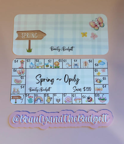 SEASON-OPOLY Savings Game Tracker & Inserts | Savings Trackers | Printable PDF