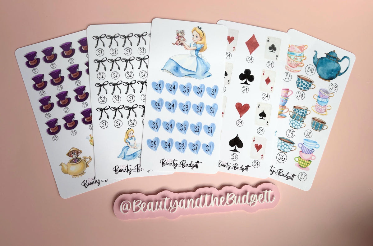 Down the Rabbit Hole Savings Challenge | Alice Inspired Printable Tracker | Sinking Funds Savings Goal