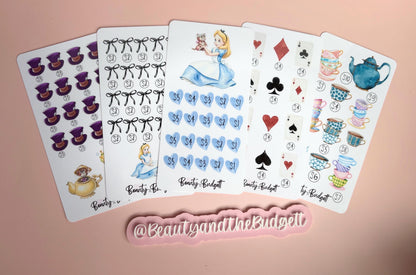 Down the Rabbit Hole Savings Challenge | Alice Inspired Printable Tracker | Sinking Funds Savings Goal